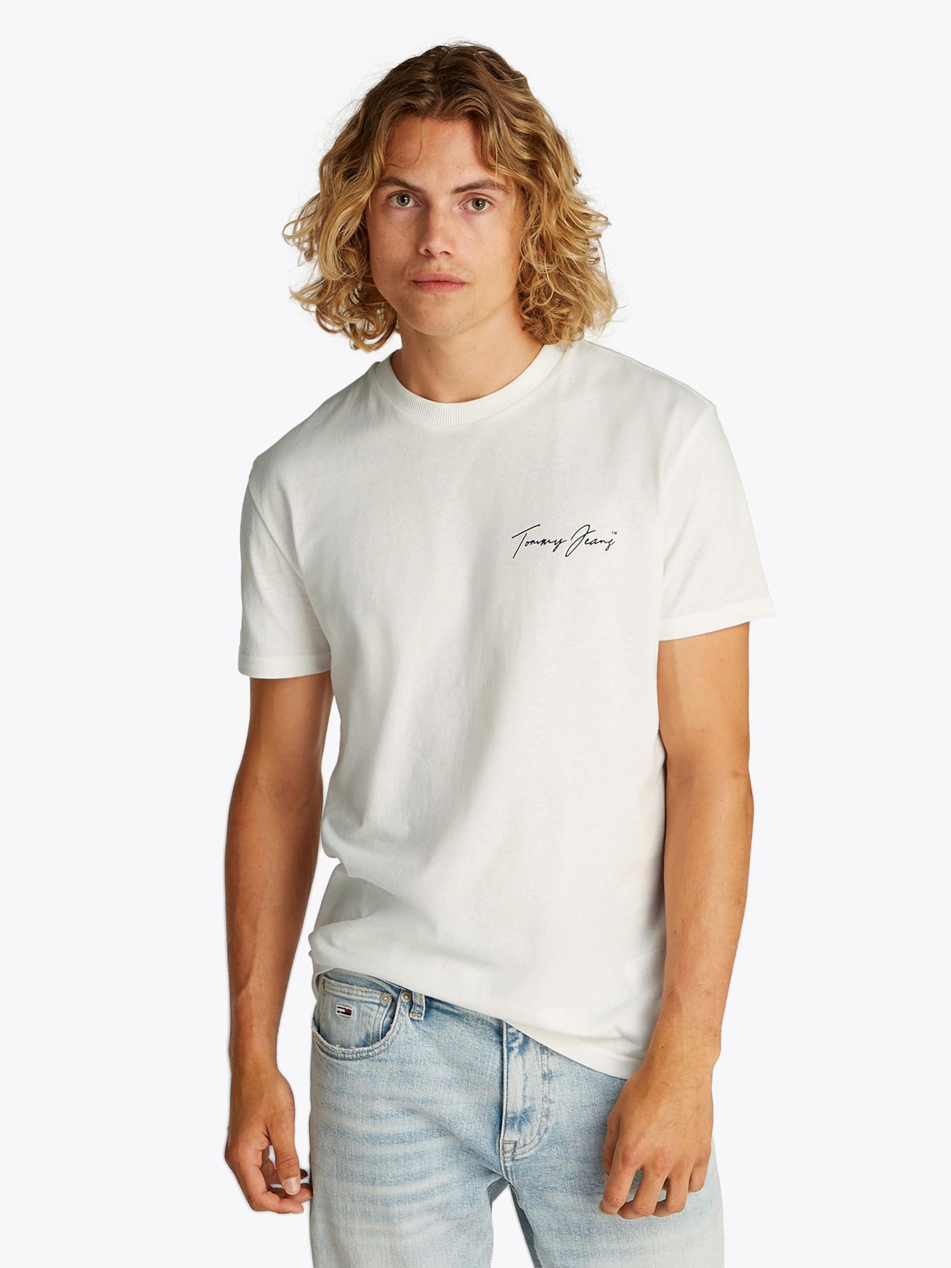 Tommy Jeans Särk 'NOVELTY' kreem / safiir / helepunane / must