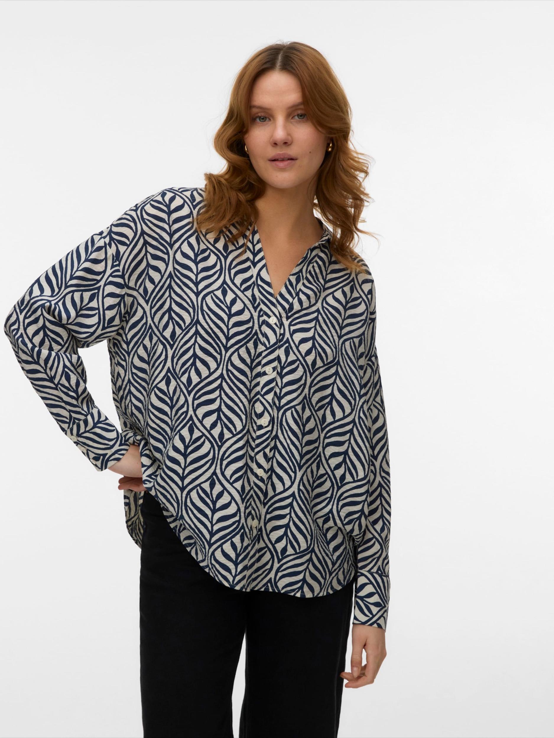 VERO MODA Pluus 'VMJOSIE' kitt / tumesinine