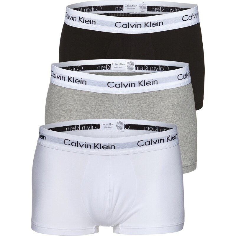 Calvin Klein Underwear Bokserid helehall / meleeritud hall / must / valge