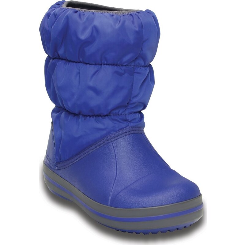 Crocs Kids' Winter Puff Boot Cerulean Blue/Light Grey