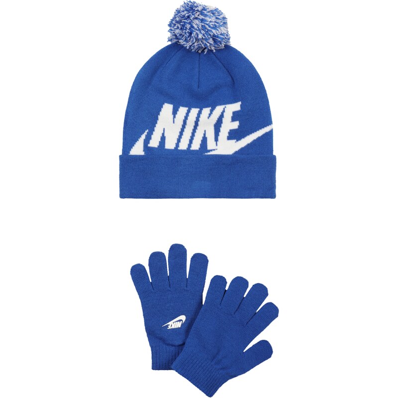 Nike Sportswear Komplekt 'Mütze & Handschuhe' kuninglik sinine / valge