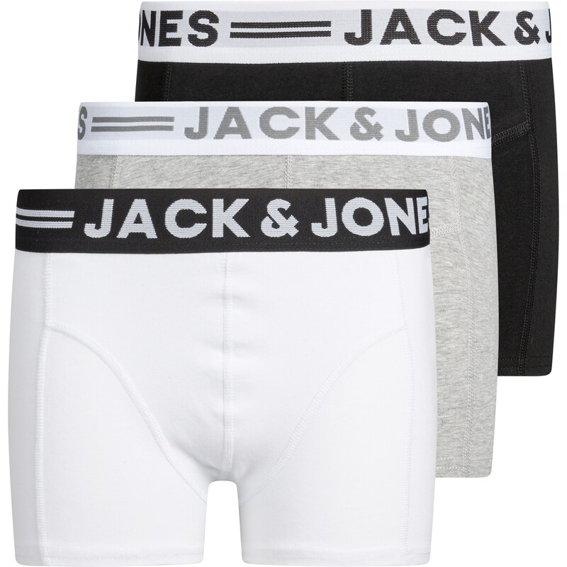 Jack & Jones Junior Aluspüksid meleeritud hall / must / valge