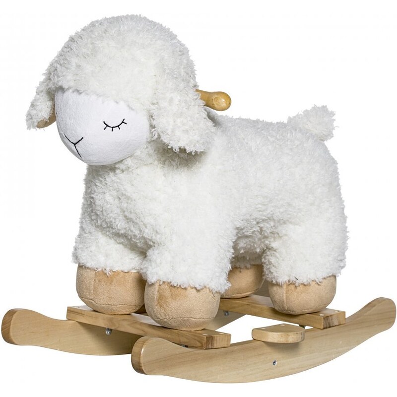 Bloomingville Mini Laasrith Rocking Toy, Sheep, White, Polyester - 56605629