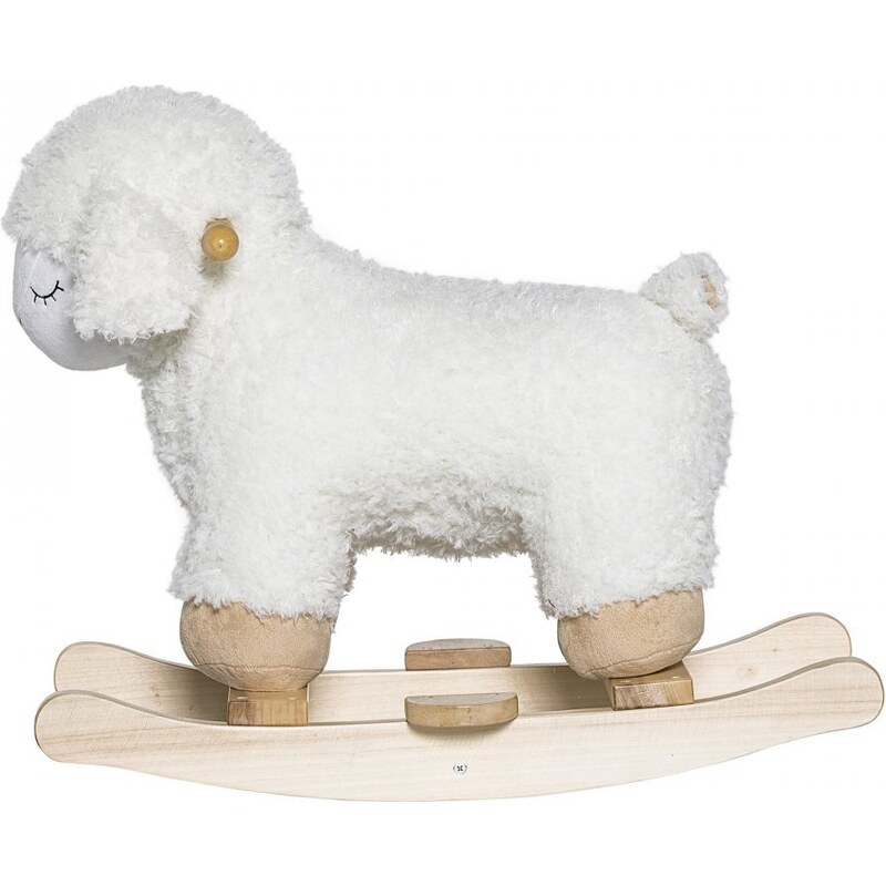 Bloomingville Mini Laasrith Rocking Toy, Sheep, White, Polyester - 56605629