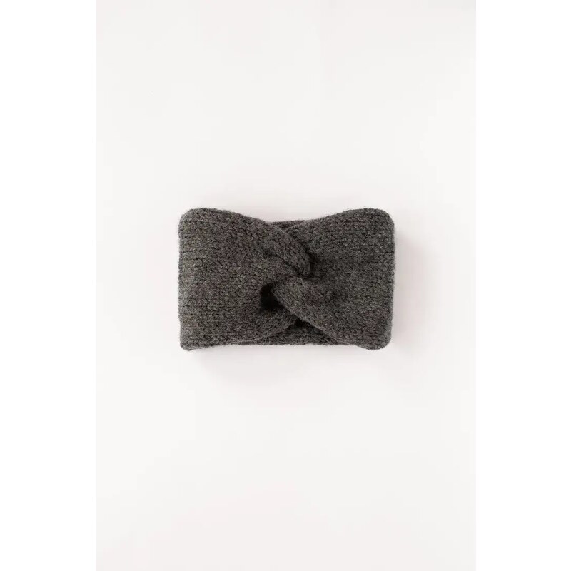 Plexida Twist Headband Wool - Dark Grey