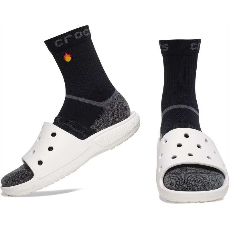 Crocs Adult Quarter Grap 3-Pack Socks Black/Camo