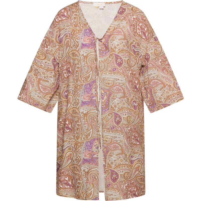 usha FESTIVAL Kimono beež / helepruun / lilla / valge