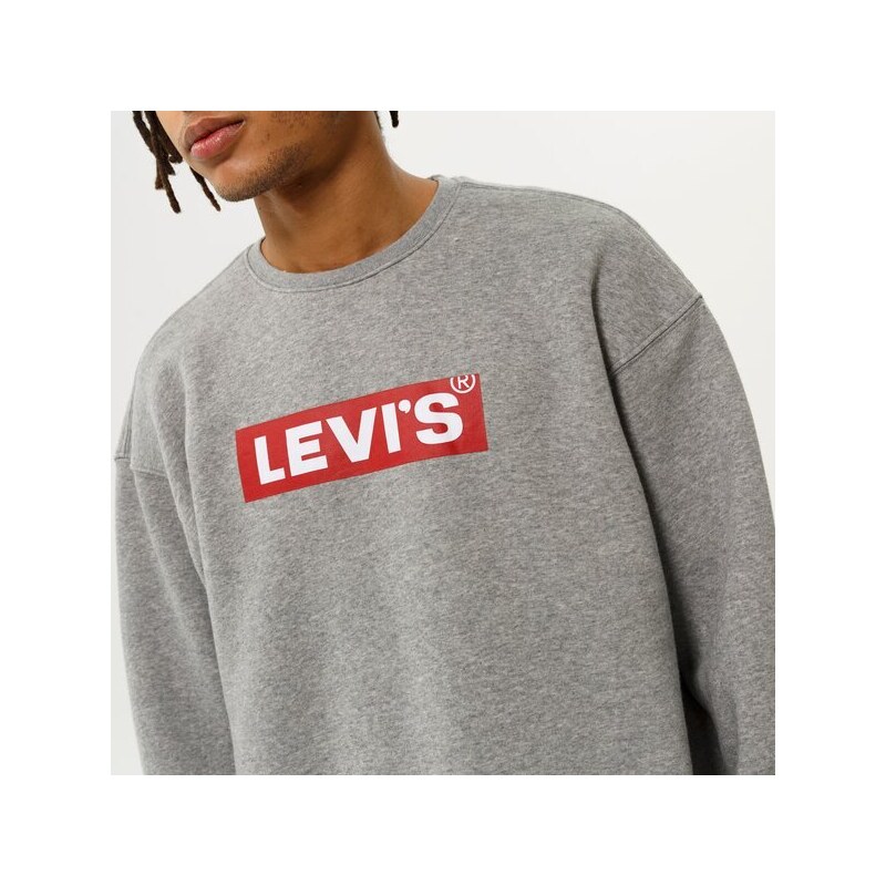 LEVIS RELAXED GRAPHIC CREWNECK SWEATSHIRT 391340030 HEATHER GREY