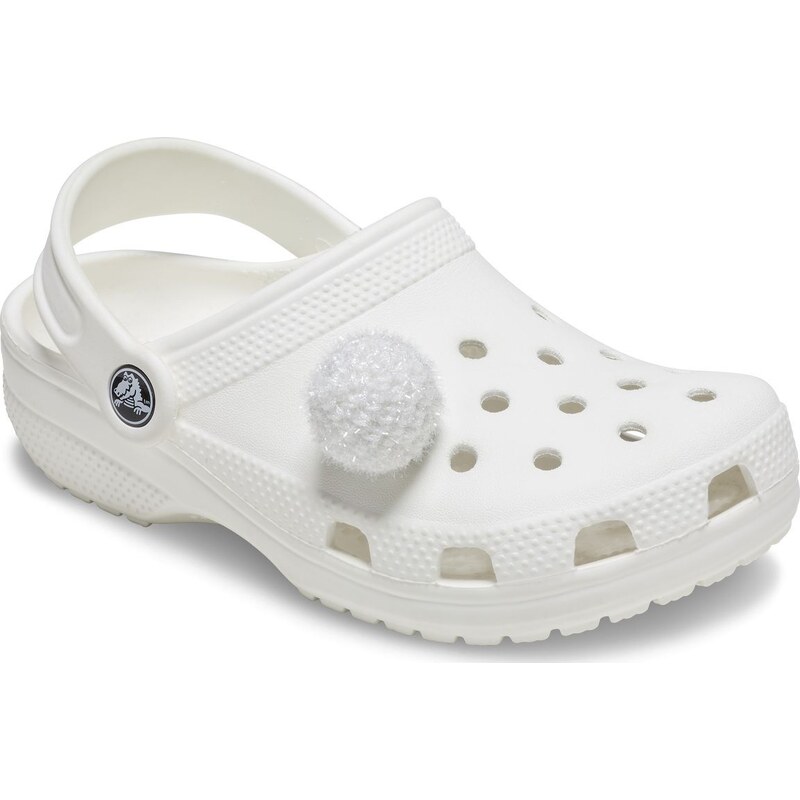Crocs WHITE METALLIC PUFF BALL G1136800-MU