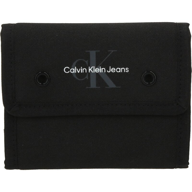 Calvin Klein Jeans Rahakott 'ESSENTIALS' tumehall / must / valge