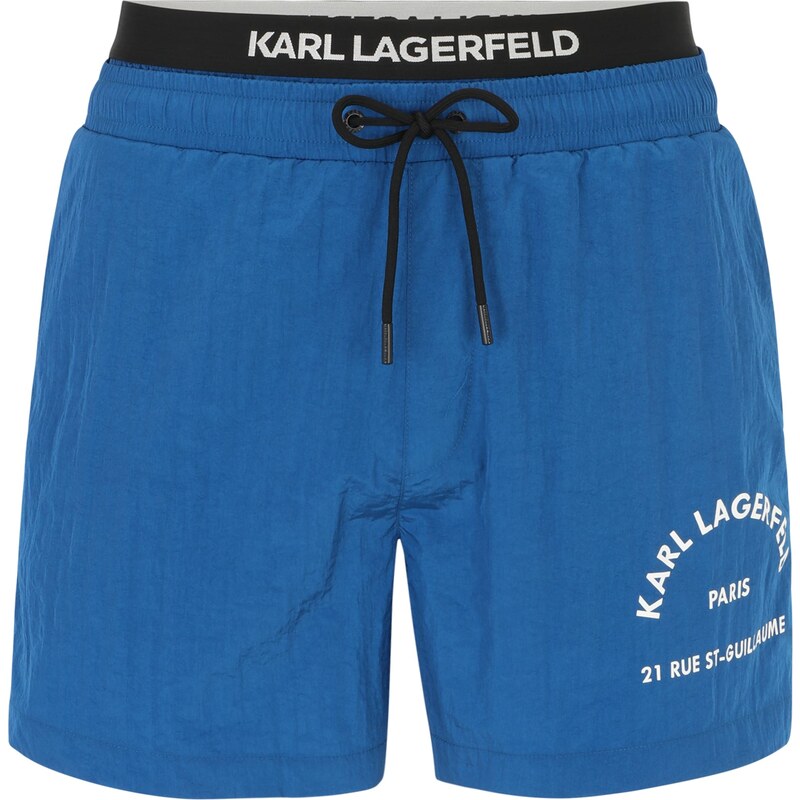 Karl Lagerfeld Ujumispüksid sinine / must / valge
