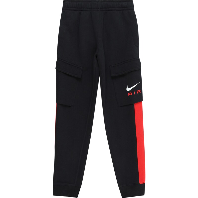 Nike Sportswear Püksid 'AIR' punane / must / valge