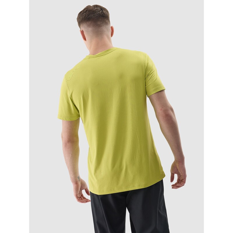 4F Men's regular training T-shirt made of recycled material - juicy green