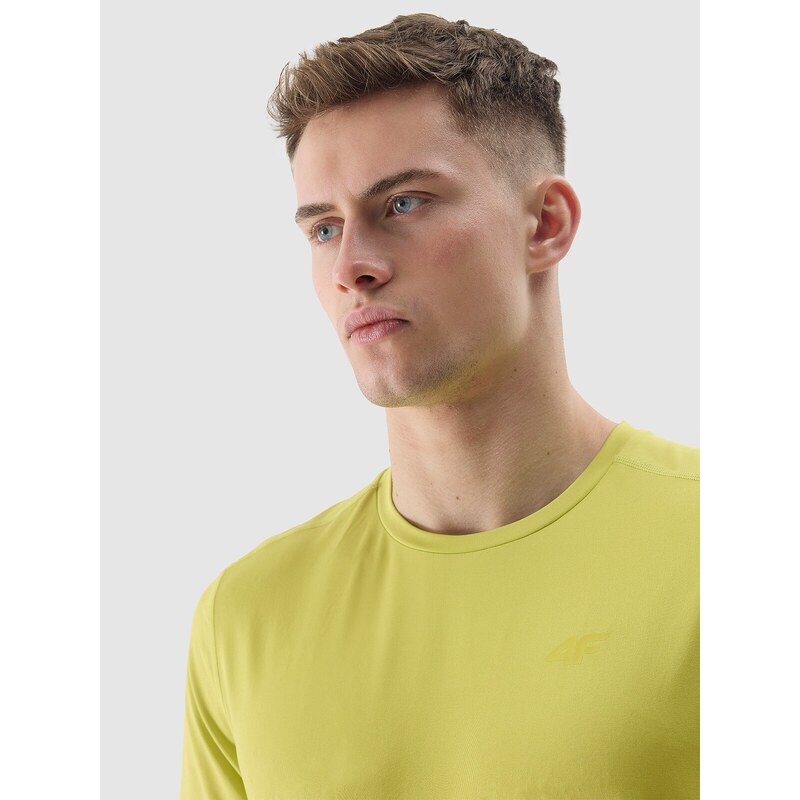 4F Men's regular training T-shirt made of recycled material - juicy green