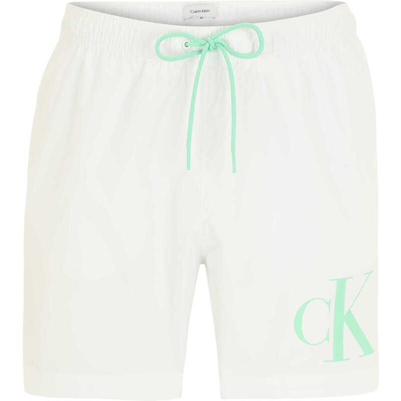 Calvin Klein Swimwear Ujumispüksid mündiroheline / valge