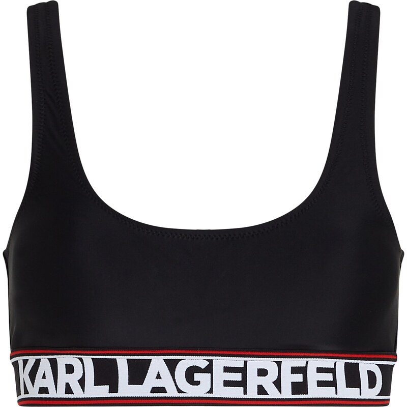 Karl Lagerfeld Bikiinitopp punane / must / valge
