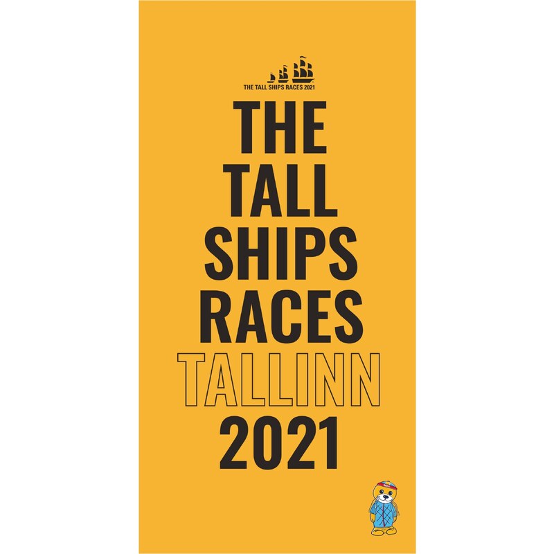 Sokisahtel THE TALL SHIPS RACES 2021 kollane mikrofiibrist rätik