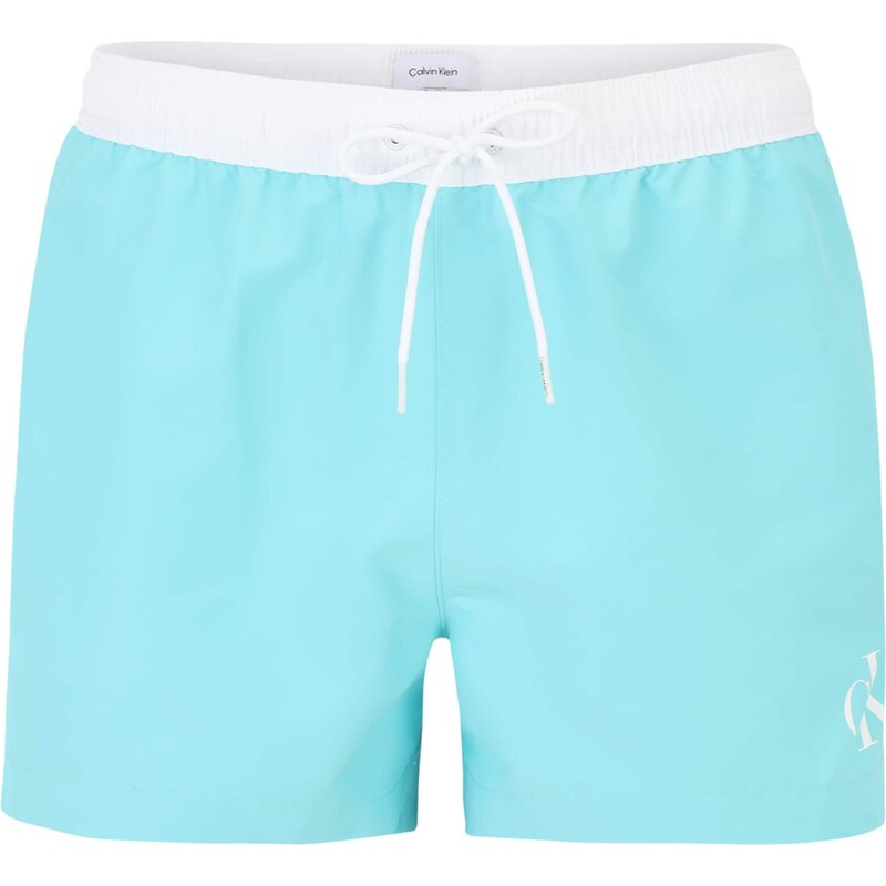 Calvin Klein Swimwear Ujumispüksid rohekassinine / valge