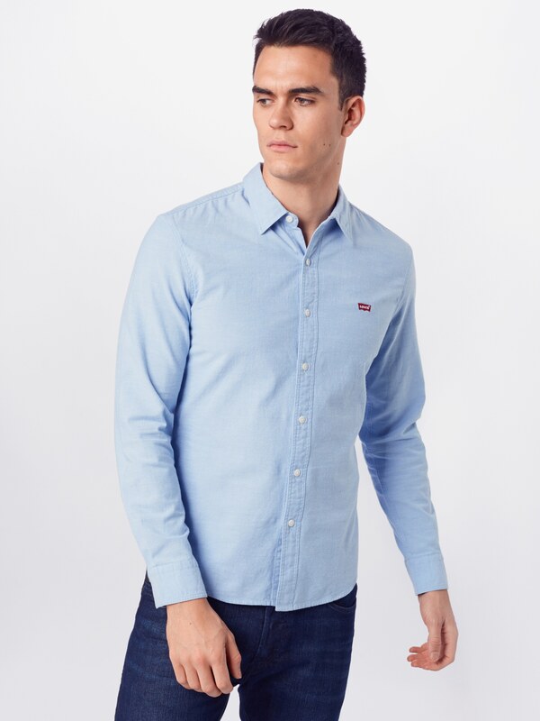 LEVI'S  Triiksärk 'Battery Housemark Slim Fit Shirt' helesinine