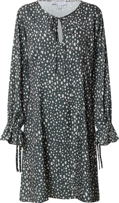 NU-IN Kleit tumehall / valge