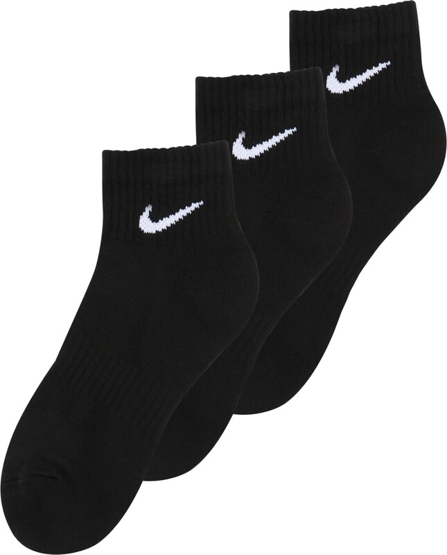 NIKE Spordisokid 'Everyday' must / valge