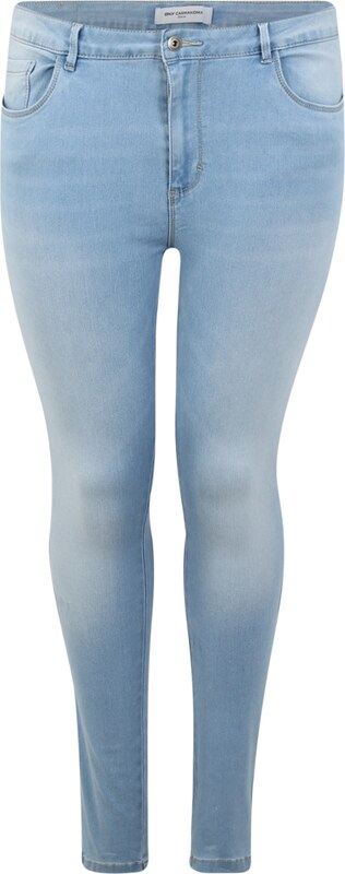 ONLY Carmakoma Teksapüksid 'Augusta' sinine teksariie / helepruun