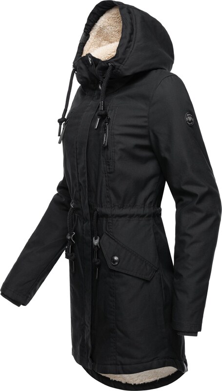 Ragwear Talveparka 'Elsie' must / valge