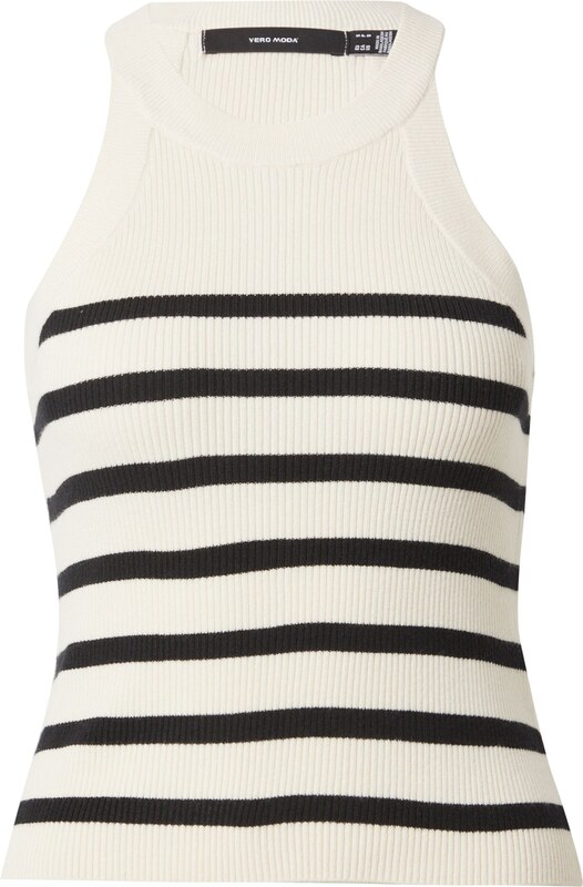 VERO MODA Kootud topp 'VMSABA' beež / must