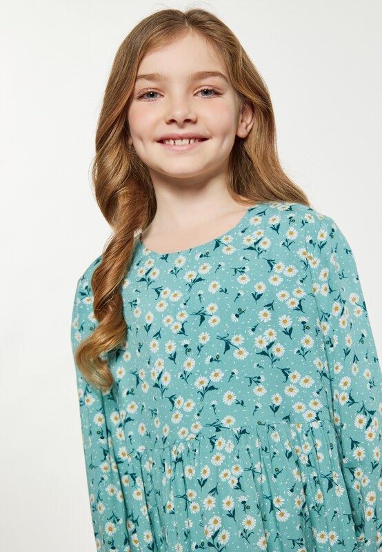 DreiMaster Vintage Kleit türkiis / kollane / tumeroheline / valge