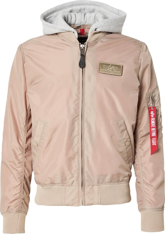 ALPHA INDUSTRIES Kevad-sügisjope 'MA-1' beež / pruunikashall