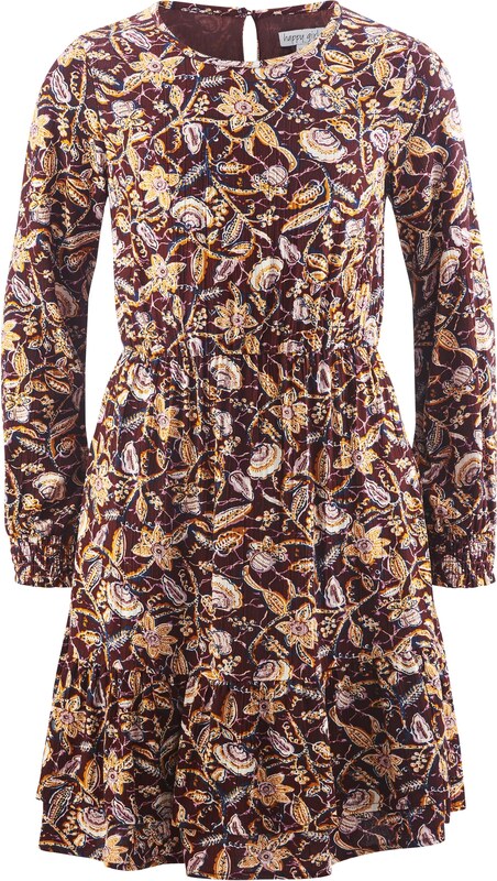 happy girls Kleit tumesinine / kuldkollane / tumepunane / valge