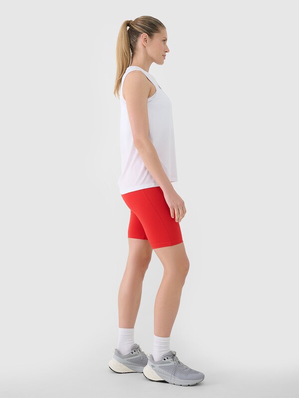 4F Women's quick-drying training crop-top - white