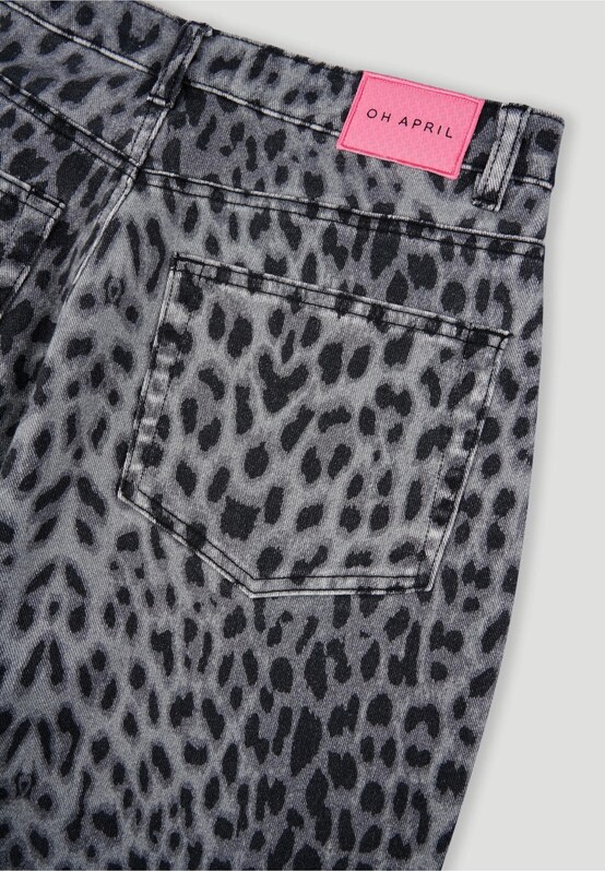 OH APRIL Teksapüksid 'Kai' hall / tumehall / must