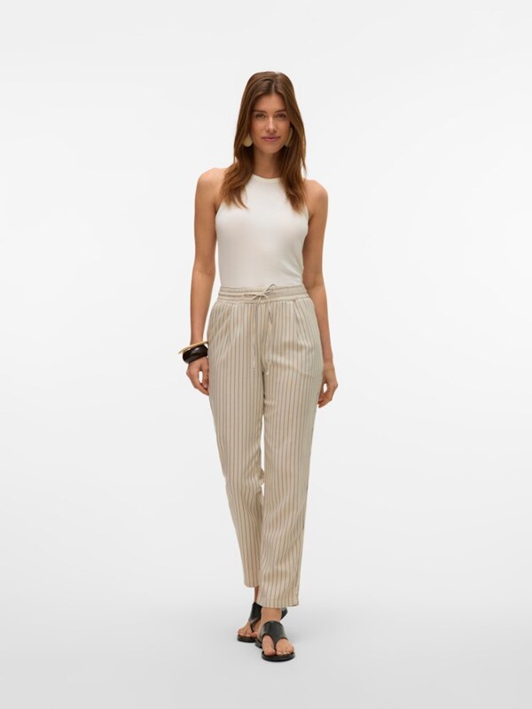 VERO MODA Voltidega püksid 'VMJesmilo' viimistlemata / must