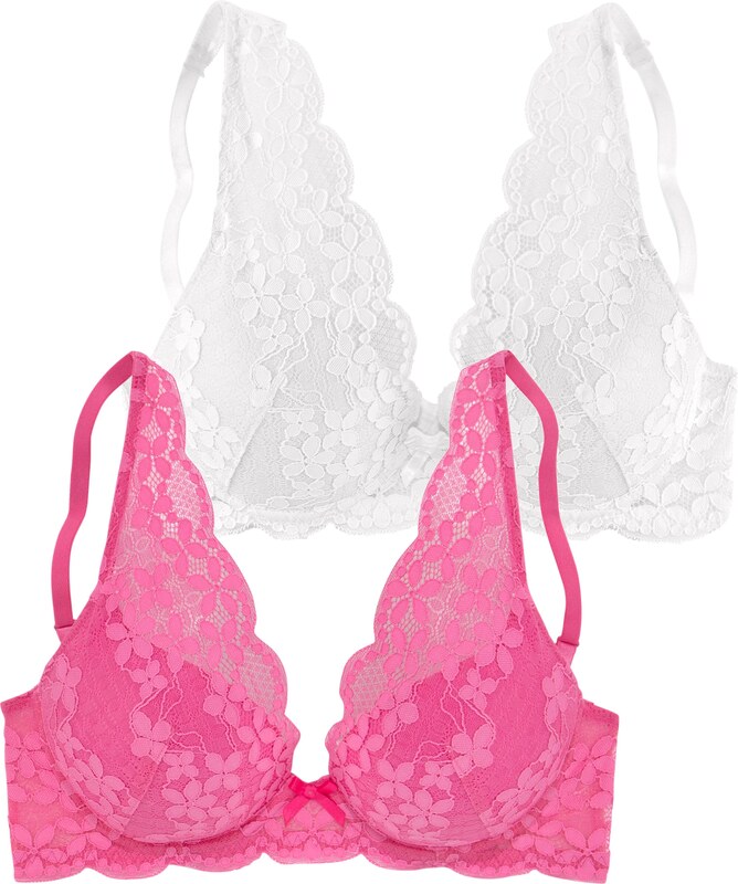 PETITE FLEUR Rinnahoidja roosa / valge