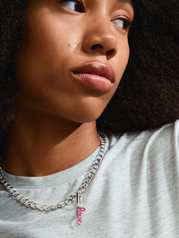 Pilgrim Ripats 'Love' magenta / hõbe