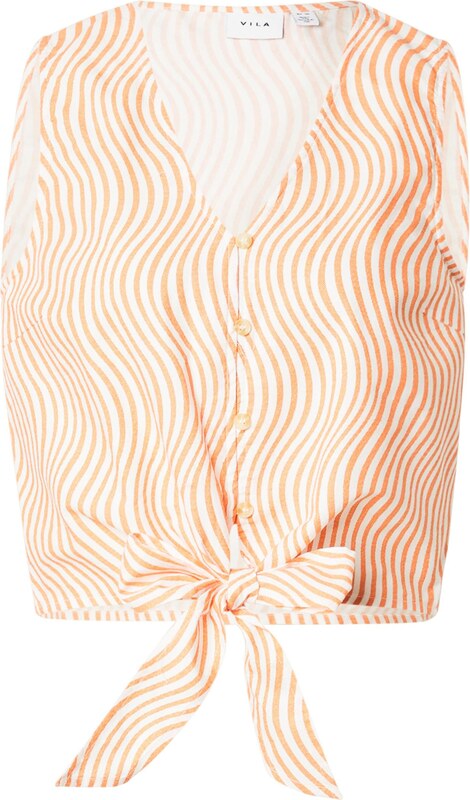 VILA Pluus 'VIDanelli' mandariin / valge