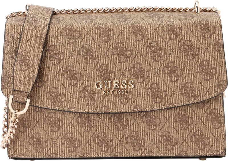 GUESS Õlakott 'CALISTA CONVERTIBLE XBODY FLAP' pruun / tumepruun