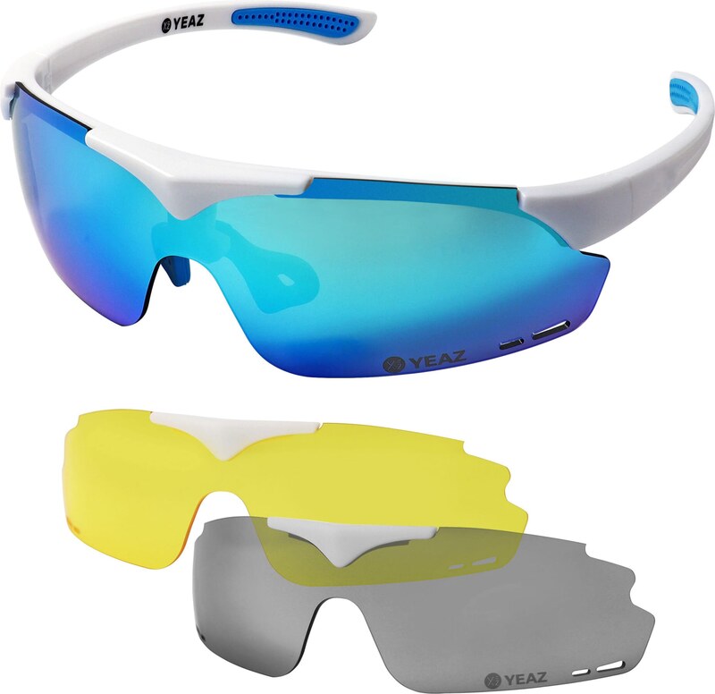 YEAZ Spordipäikeseprillid 'Sunup' sinine / hall / valge