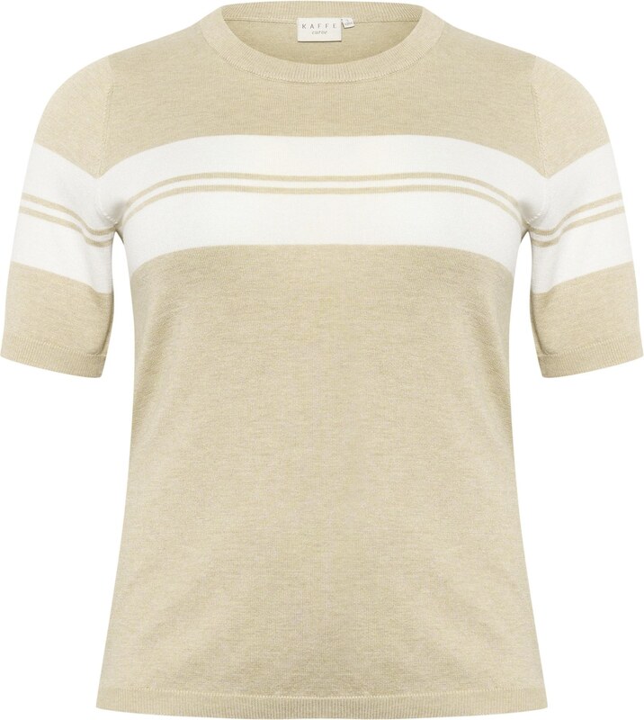 KAFFE CURVE Kampsun 'KClizzy' meleeritud beež / valge