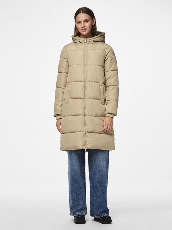 PIECES Talvemantel 'Bee' helebeež