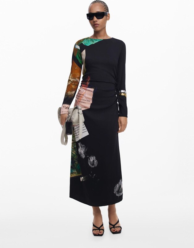 Desigual Kleit segavärvid / must