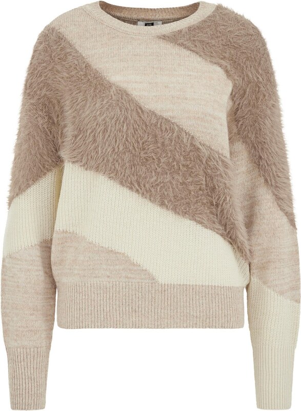 WE Fashion Kampsun kreem / meleeritud beež / viimistlemata