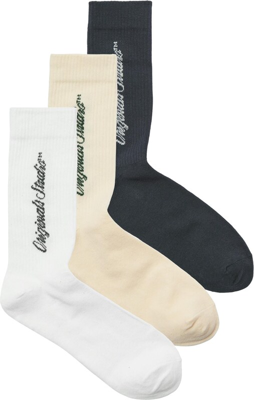 JACK & JONES Sokid 'JACNORREBRO' helehall / kuusk / must / valge