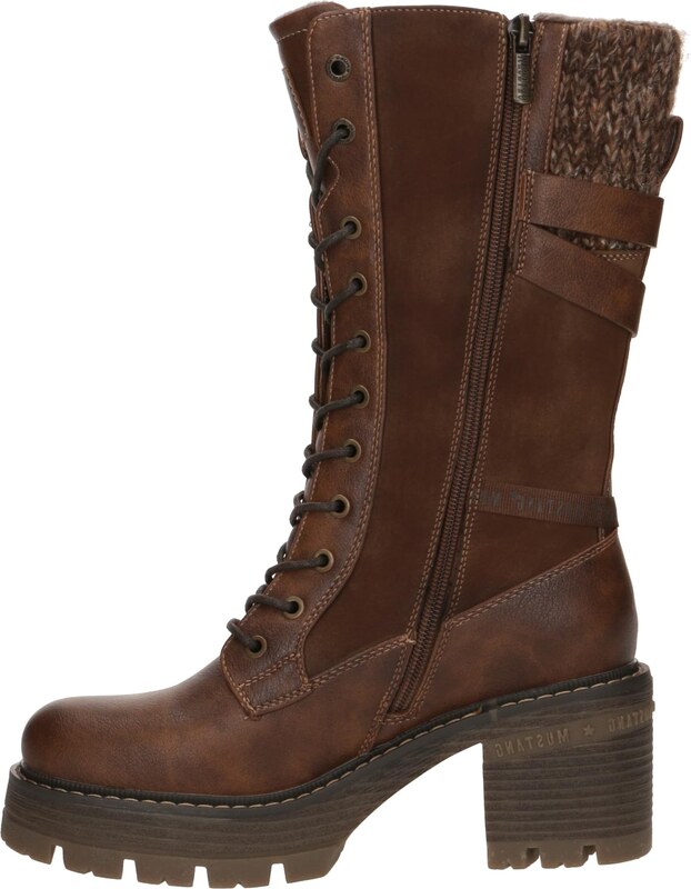 MUSTANG Paeltega saabas pruun / meleeritud pruun