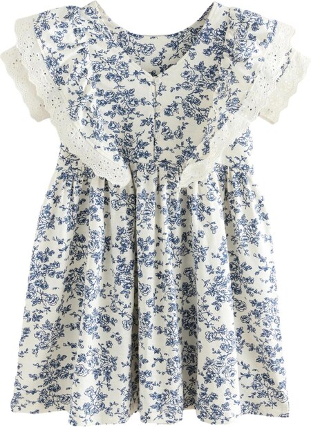 LAURA ASHLEY Kleit kreem / tumesinine