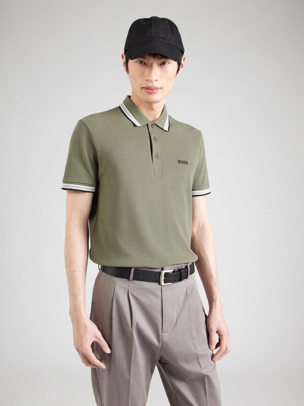 BOSS Särk 'Paddy' khaki / must / valge