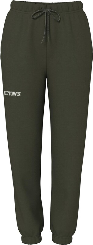 PIECES Püksid 'PCRISSO' kuusk / valge