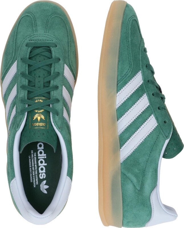 ADIDAS ORIGINALS Madalad ketsid 'GAZELLE' kuld / smaragdroheline / valge