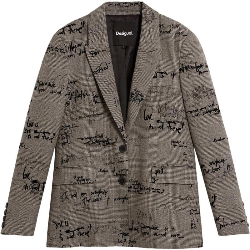 Desigual Bleiser pruunikashall / antratsiit / must